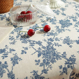 Peony Floral Round Tablecloth with Tassels