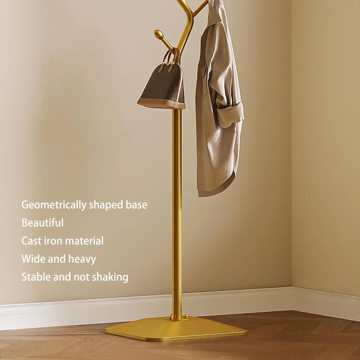 Elegant Metal Coat Rack with Tree Design