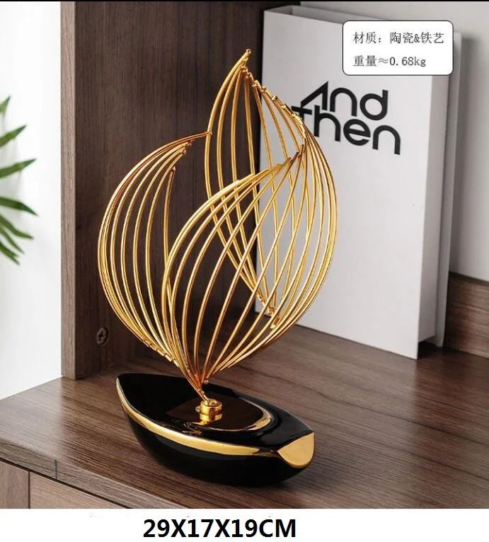 Elegant Abstract Ceramic Sculpture