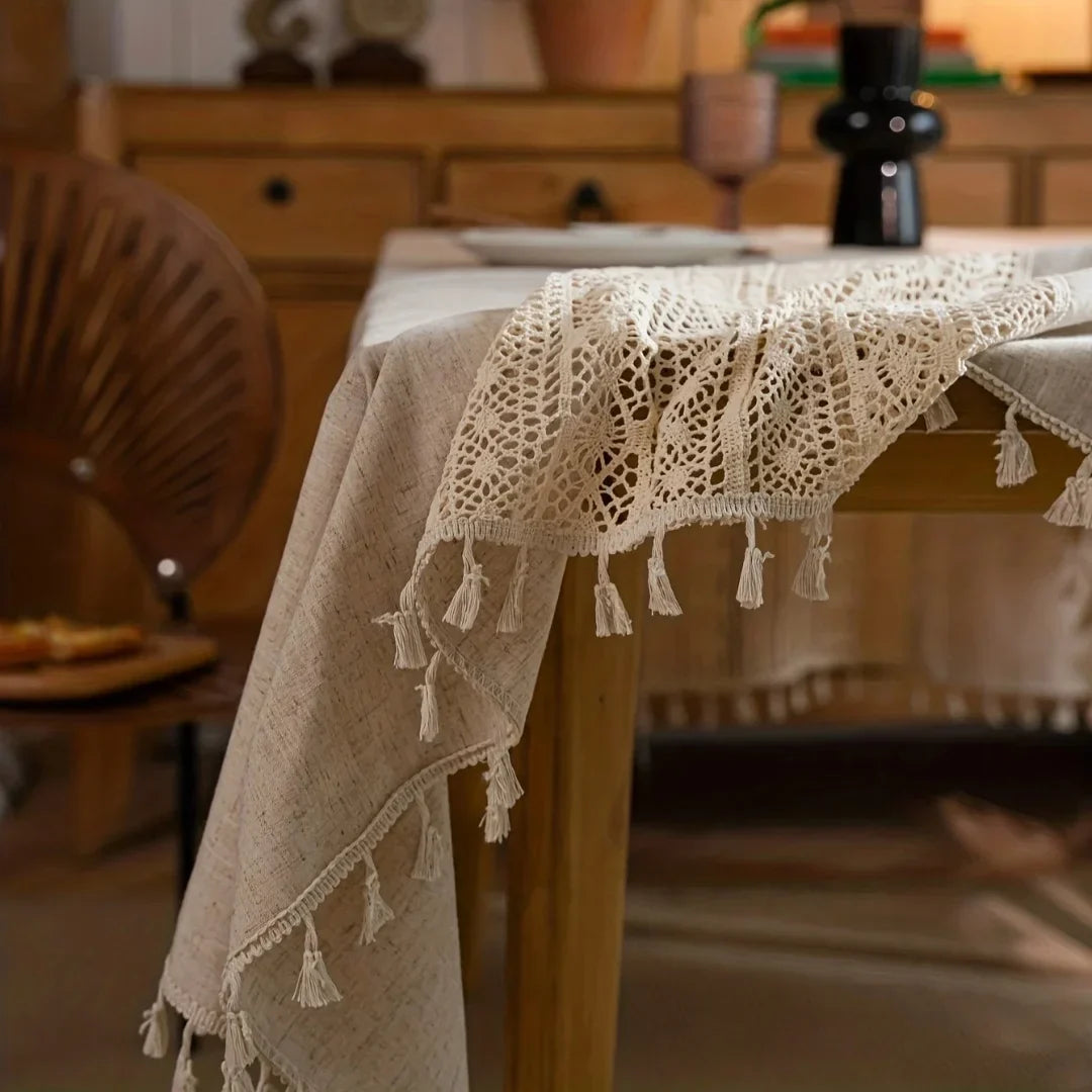 Bohemian Crochet Tablecloth