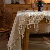 Bohemian Crochet Tablecloth
