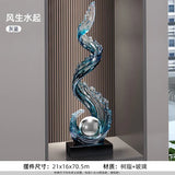 Elegant Blue Resin Sculpture