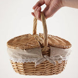 Handcrafted Wicker Picnic Basket
