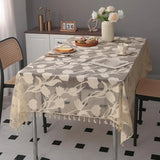 Elegant Lace Tablecloth with Tassels