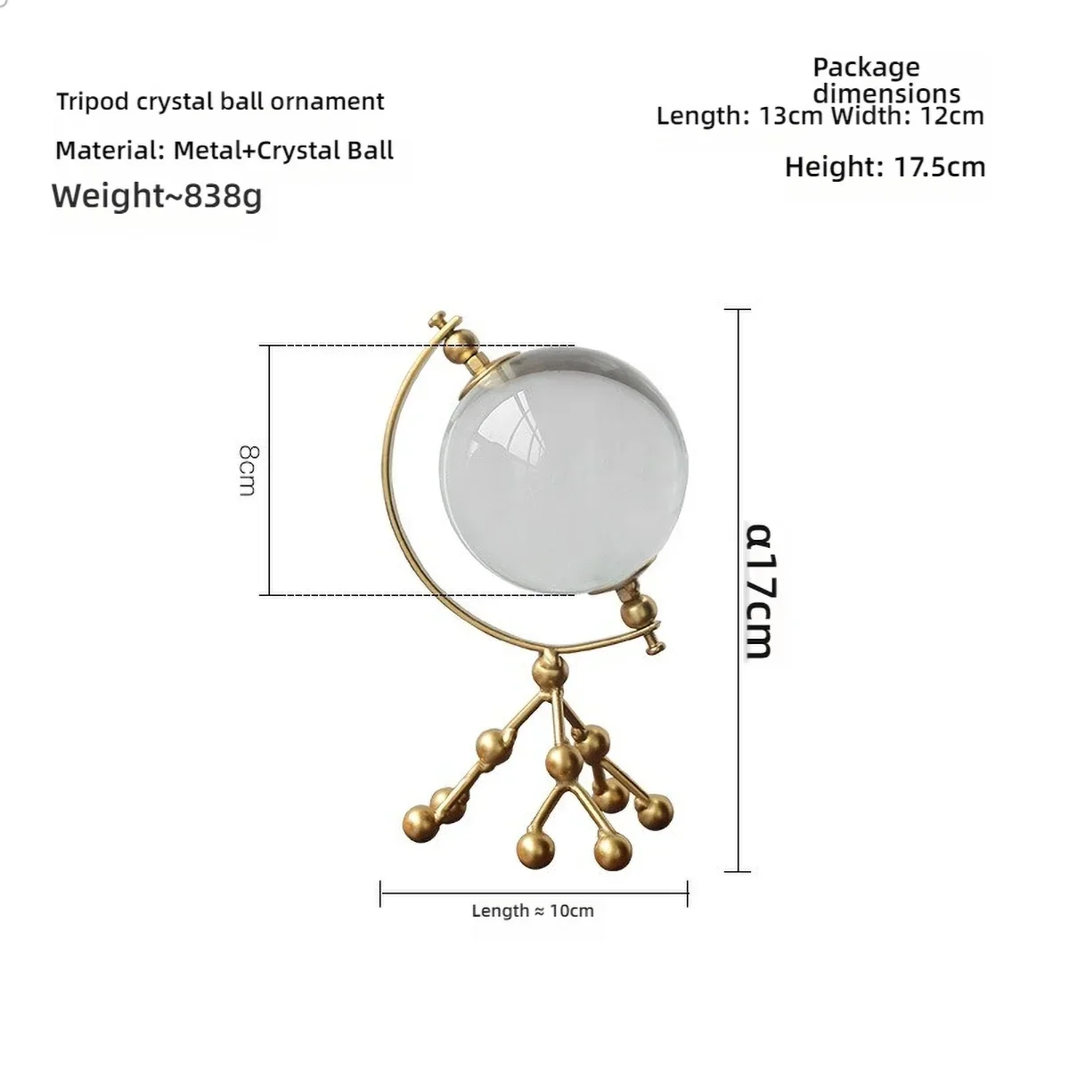 Golden Crystal Decor Set
