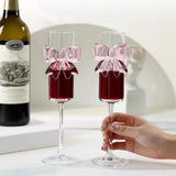 Pink Butterfly Champagne Flutes