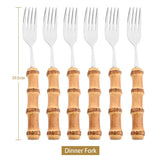 Elegant Gold Bamboo Fork Set