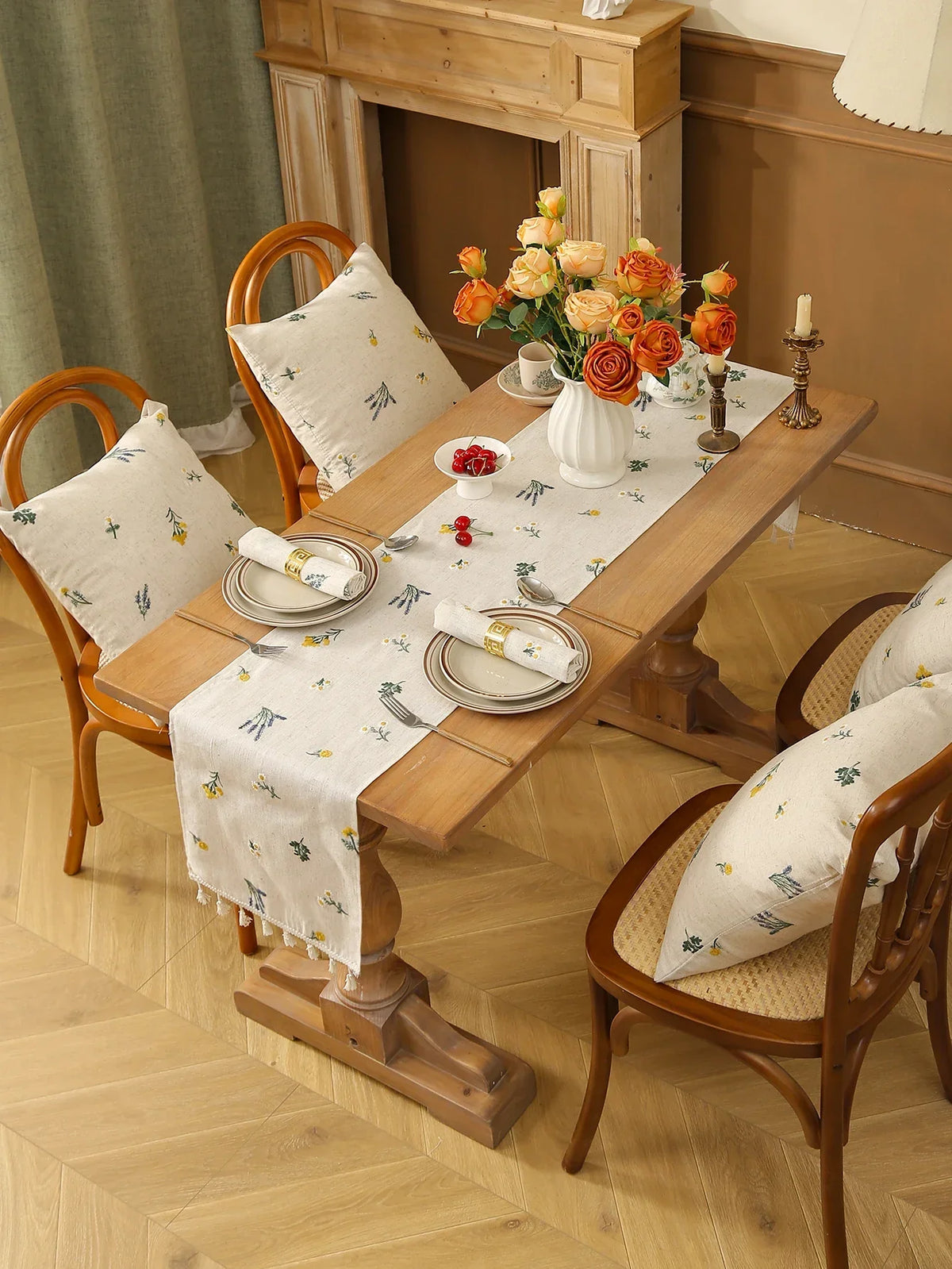 Rustic Fringed Tablecloth