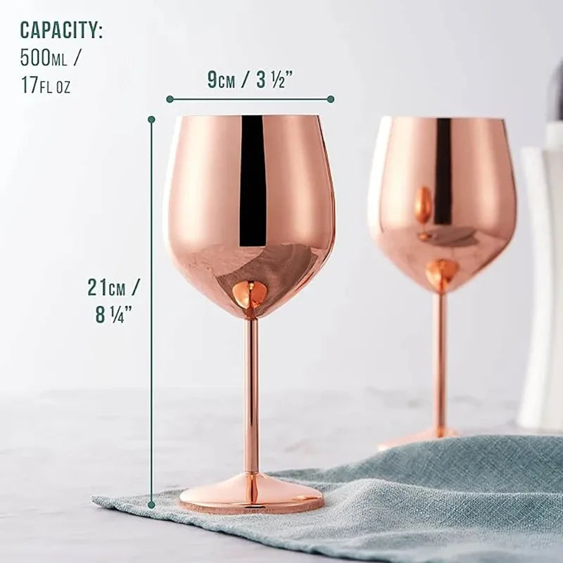 Elegant Stainless Steel Wine Goblet