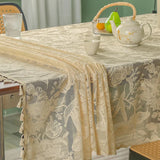 Elegant Lace Tablecloth with Tassels