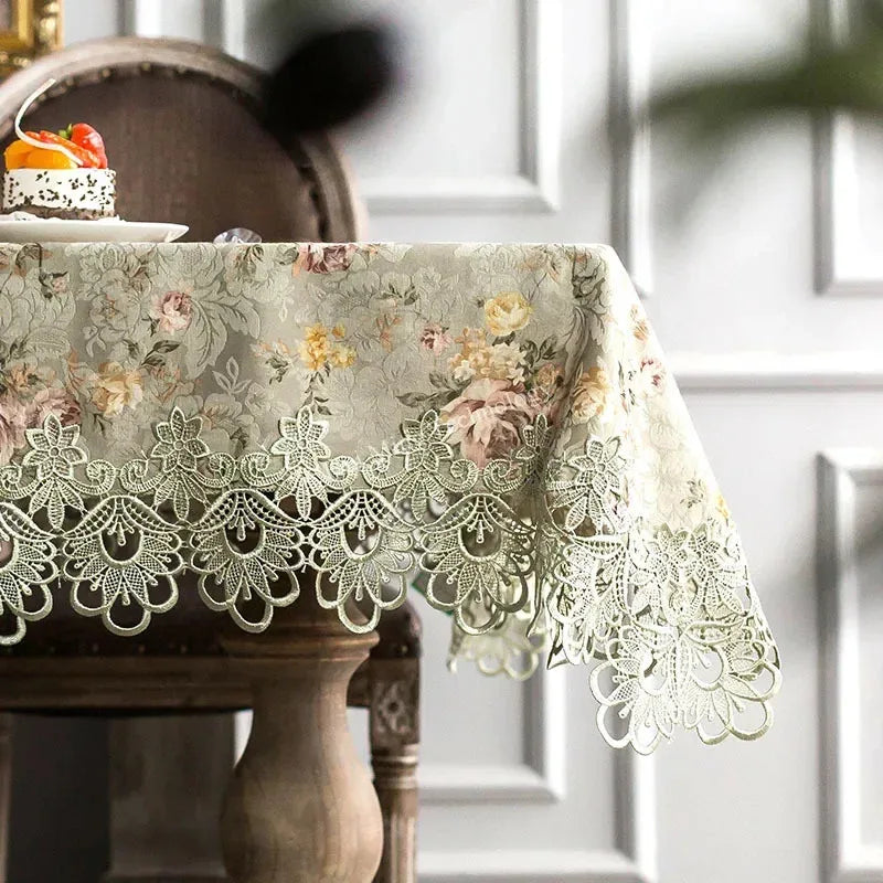 Elegant Floral Lace Tablecloth