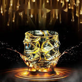 Elegant Gold-Rimmed Crystal Glass