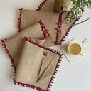 Elegant Jute Table Runner with Tassels