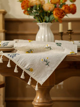 Rustic Fringed Tablecloth