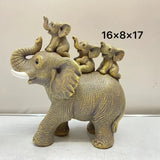 Elephant Family Resin Ornament