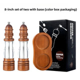 Elegant Wooden Spice Grinder Set