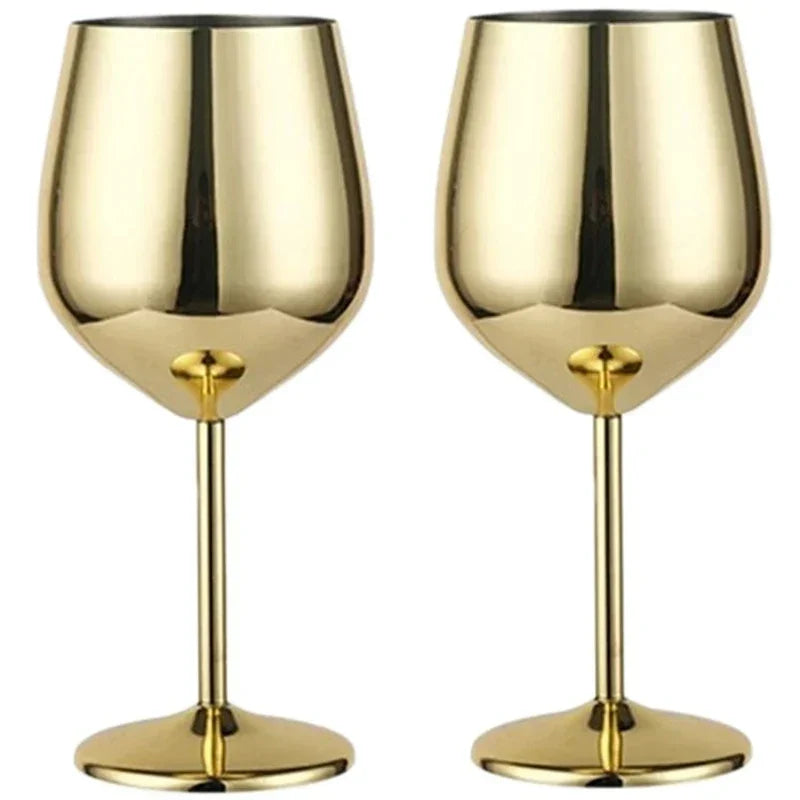 Elegant Stainless Steel Wine Goblet
