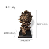 Elegant Resin Lion Sculpture