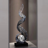Elegant Blue Resin Sculpture