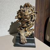Elegant Resin Lion Sculpture