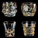 Elegant Gold-Rimmed Crystal Glass