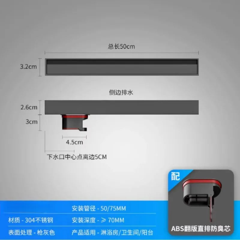 Sleek Stainless Steel Floor Drain