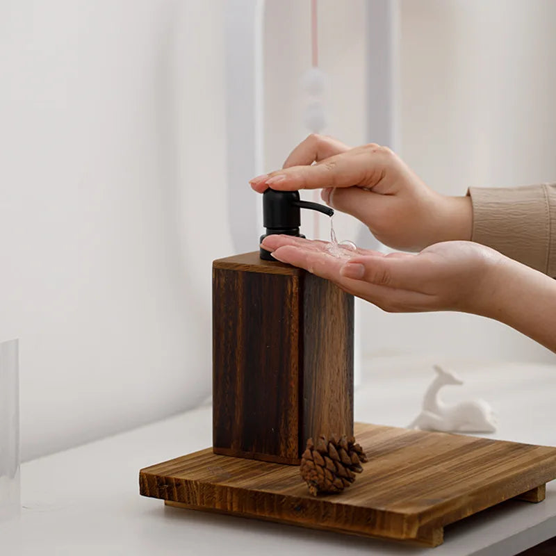Elegant Wooden Soap Dispenser