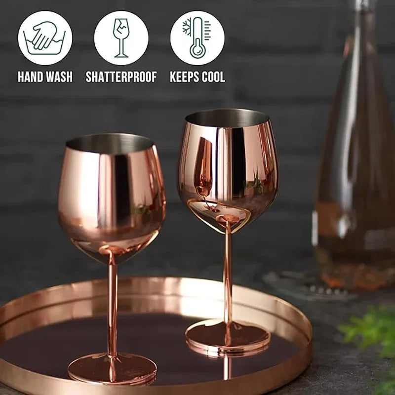Elegant Stainless Steel Wine Goblet