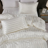 Luxurious Satin Stripe Bedding Set