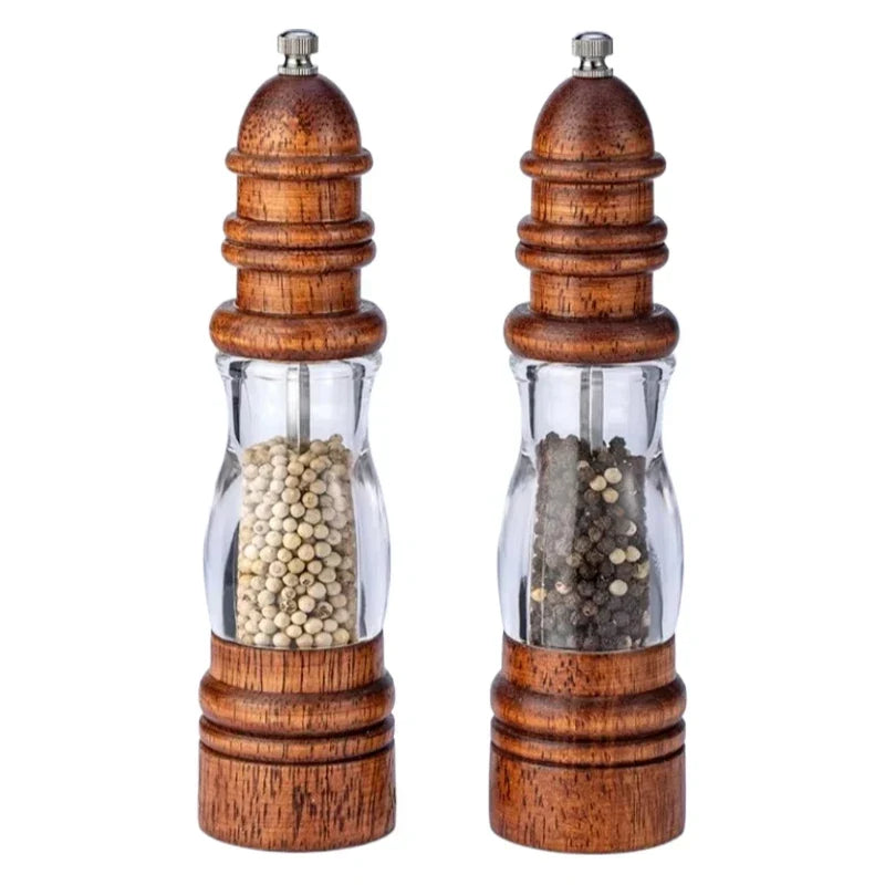 Elegant Wooden Spice Grinder Set