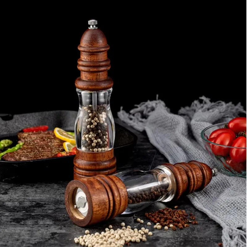Elegant Wooden Spice Grinder Set