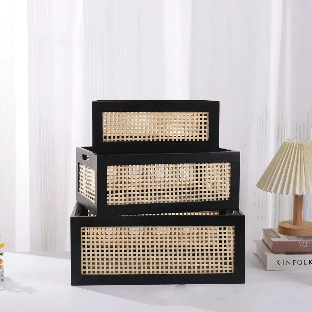 Retro Wooden Storage Basket