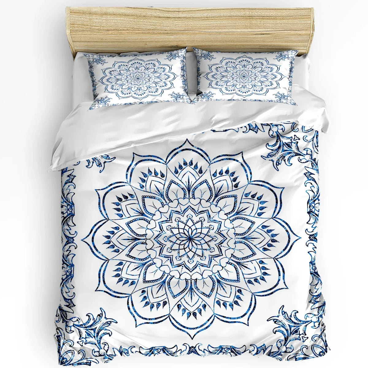 Bohemian Blue Mandala Duvet Set