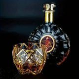 Elegant Gold-Rimmed Crystal Glass