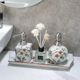 Elegant Floral Ceramic Lotion Dispenser