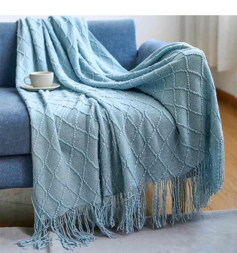 Cozy Knit Throw Blanket