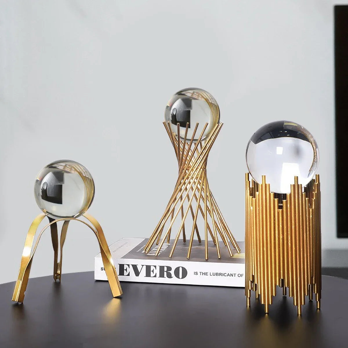 Golden Crystal Decor Set