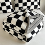 Cozy Checkered Plush Blanket