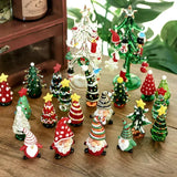 Charming Glass Santa Ornaments