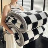 Cozy Checkered Plush Blanket