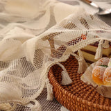 Elegant Lace Tablecloth with Tassels