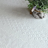 Elegant French Cotton Tablecloth with Lace